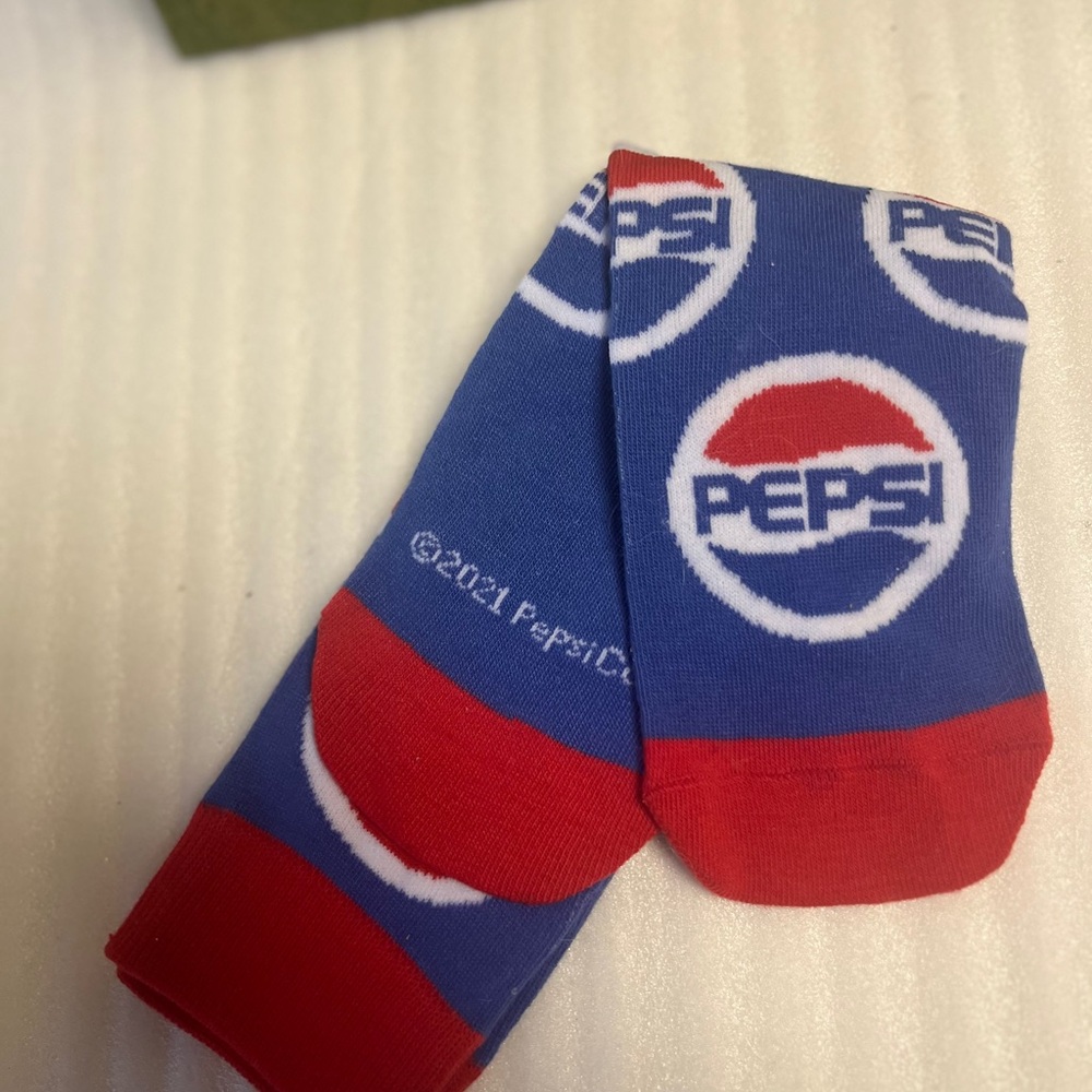 Pepsi Cola Socks Casual Blue and Red Socks Pepsi soda pop